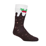 Mens Dual Layer Christmas Socks - Pudding