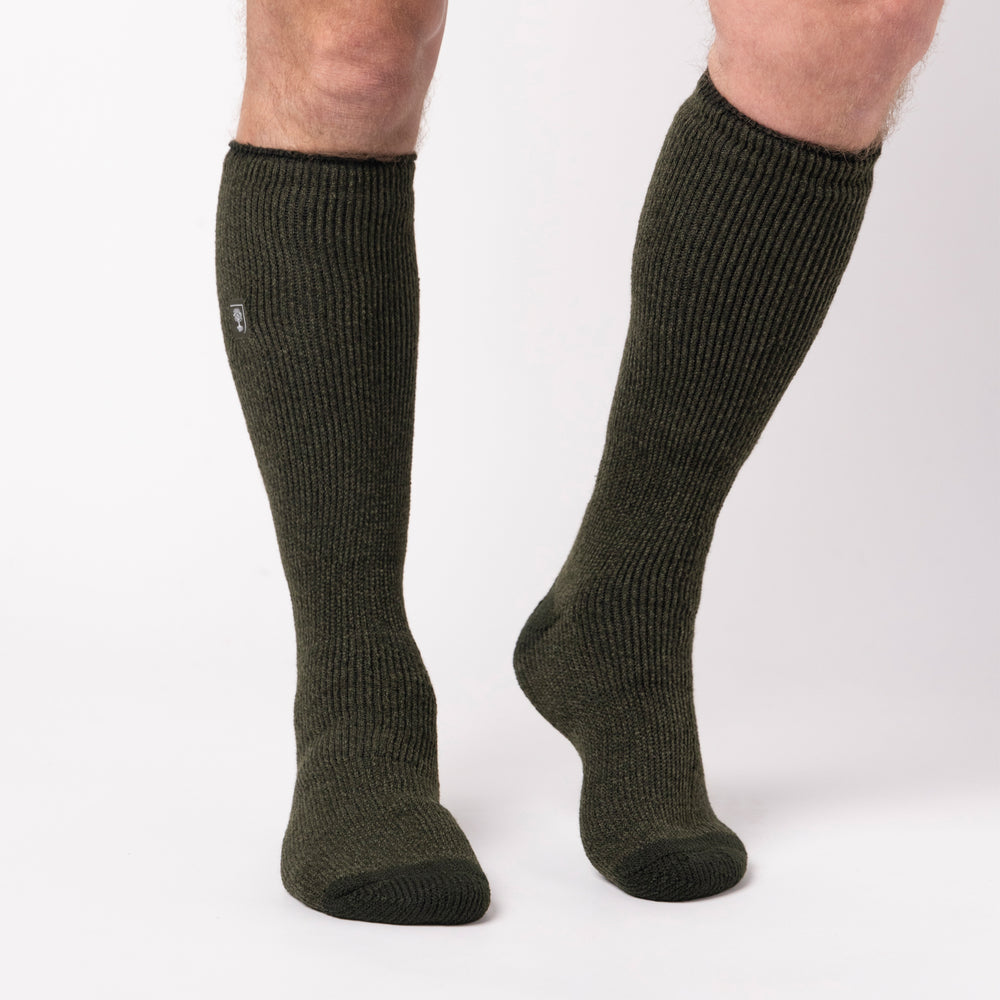 Mens RHS Original Wellington Boot Socks - Forest Green Twist