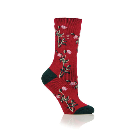 Ladies RHS Lite Socks - Floral Cerise