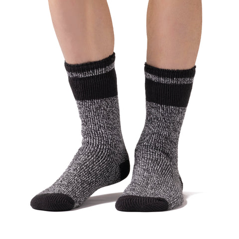 Mens Original Rook Block Twist Stripe Socks - Charcoal