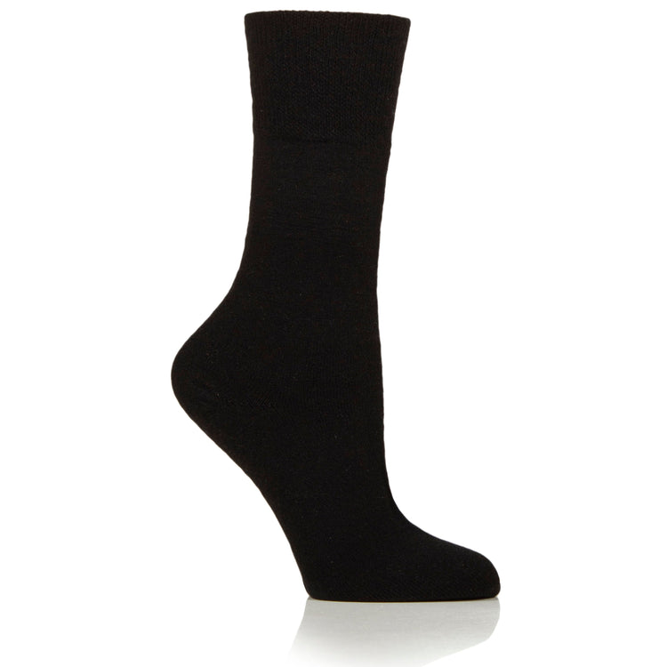 Ladies Gentle Grip Thermal Socks - Black