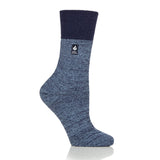 Ladies Gentle Grip Thermal Socks - Soft Navy & Dream Blue