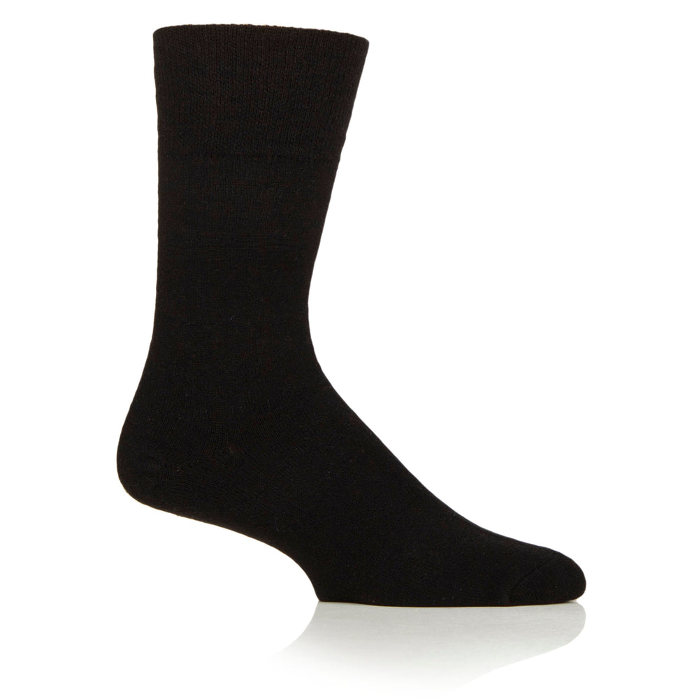 Mens Gentle Grip Thermal Socks - Black