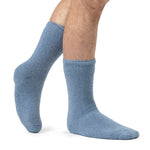 Mens Merino Wool Blend Socks - Steel Blue