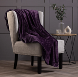 Giant Luxury Fleece Thermal Blanket/Throw 270cm x 240cm - Mulled Wine