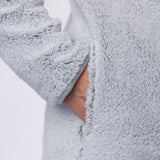 Ladies Quarter Zip Fleece Sweatshirt - Grey