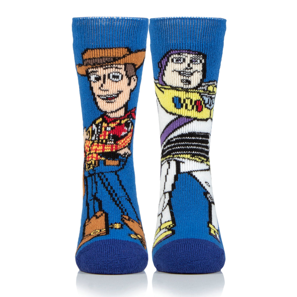 Kids Lite Disney Socks - Toy Story Woody & Buzz – Heat Holders