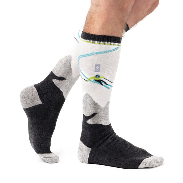 Mens Ultra Lite Long Ski & Snow Sports Socks - Slopes