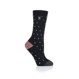 Ladies Ultra Lite Berry Spot Socks - Black