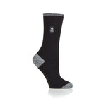Ladies Ultra Lite Oia Heel & Toe Socks - Black & White