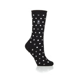 Ladies Ultra Lite Nicosia Dots Socks - Black & Tonal
