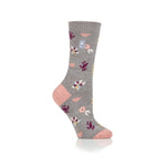 Ladies Ultra Lite Sidari Floral Socks Sidari - Grey