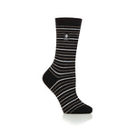 Ladies Ultra Lite Annapurna Stripe Socks - Black