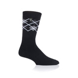 Mens Ultra Lite Jay Argyle Socks - Black