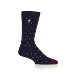 Mens Ultra Lite Bursmer Micro Square Socks - Navy & Merlot