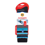 Mens Ultra Lite Long Ski & Snow Sports Socks - Black Stripe