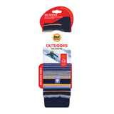 Mens Ultra Lite Long Ski & Snow Sports Socks - Navy Stripe