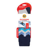 Mens Ultra Lite Long Ski & Snow Sports Socks - Grey Zig Zag