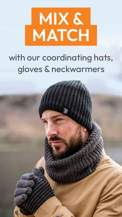 Complete the look with our coordinating hats, gloves & neckwarmers