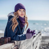Ladies Nora Knitted Hat - Purple