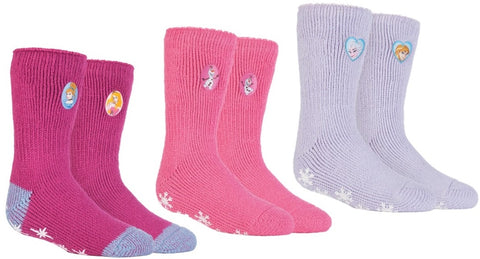 Special Offer 3 Pairs Kids Thermal Slipper Socks - Disney Characters