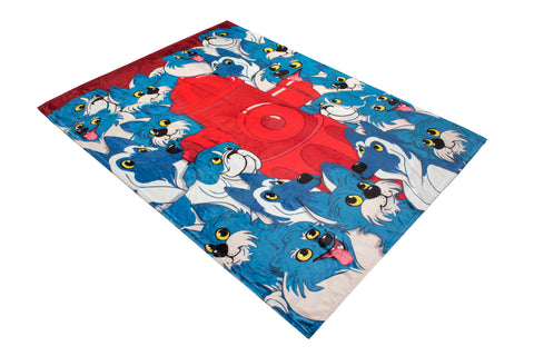 Fleece Thermal Blanket 127cm x 178cm - Blueberry Dog Design