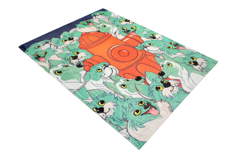 Fleece Thermal Blanket 127cm x 178cm - Matcha Dog Design