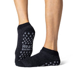 Mens Original Bigfoot Kolax Ankle Slipper Socks - Black & Grey