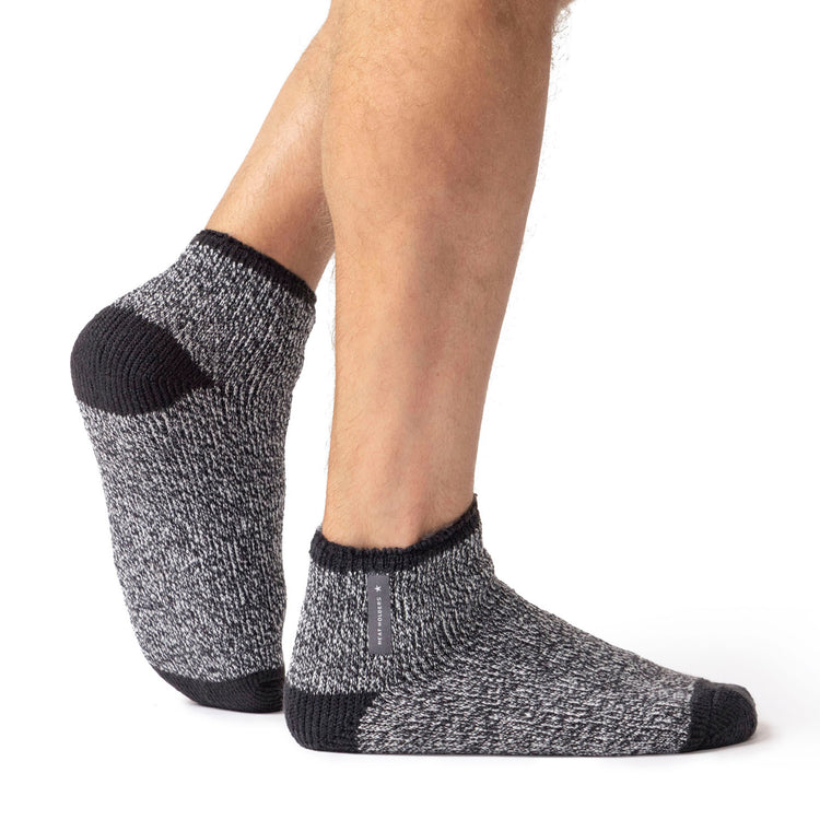 Mens Original Aubin Sleep Ankle Socks - Charcoal & Grey