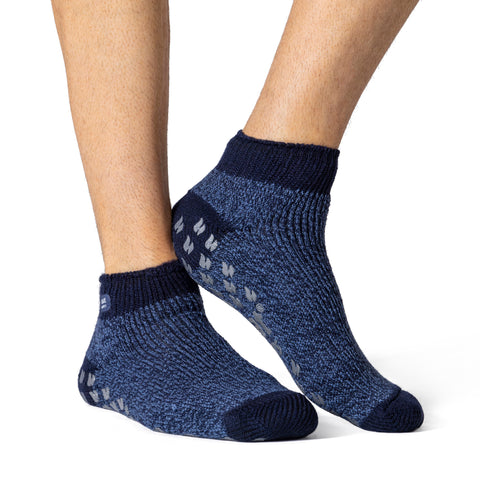 Mens Original Ankle Slipper Socks - Navy & Denim