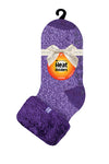 Ladies Original Wendy Lounge Socks with Turnover Top - Purple