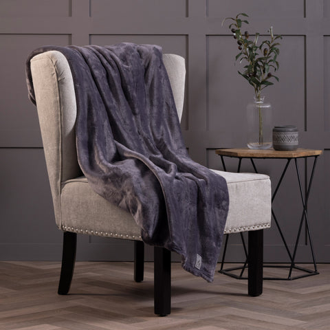Giant Luxury Fleece Thermal Blanket/Throw 270cm x 240cm - Antique Silver
