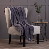 Luxury Fleece Thermal Blanket/Throw 180cm x 200cm - Antique Silver