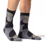 Mens Lite Bedrock Socks - Charcoal Pattern
