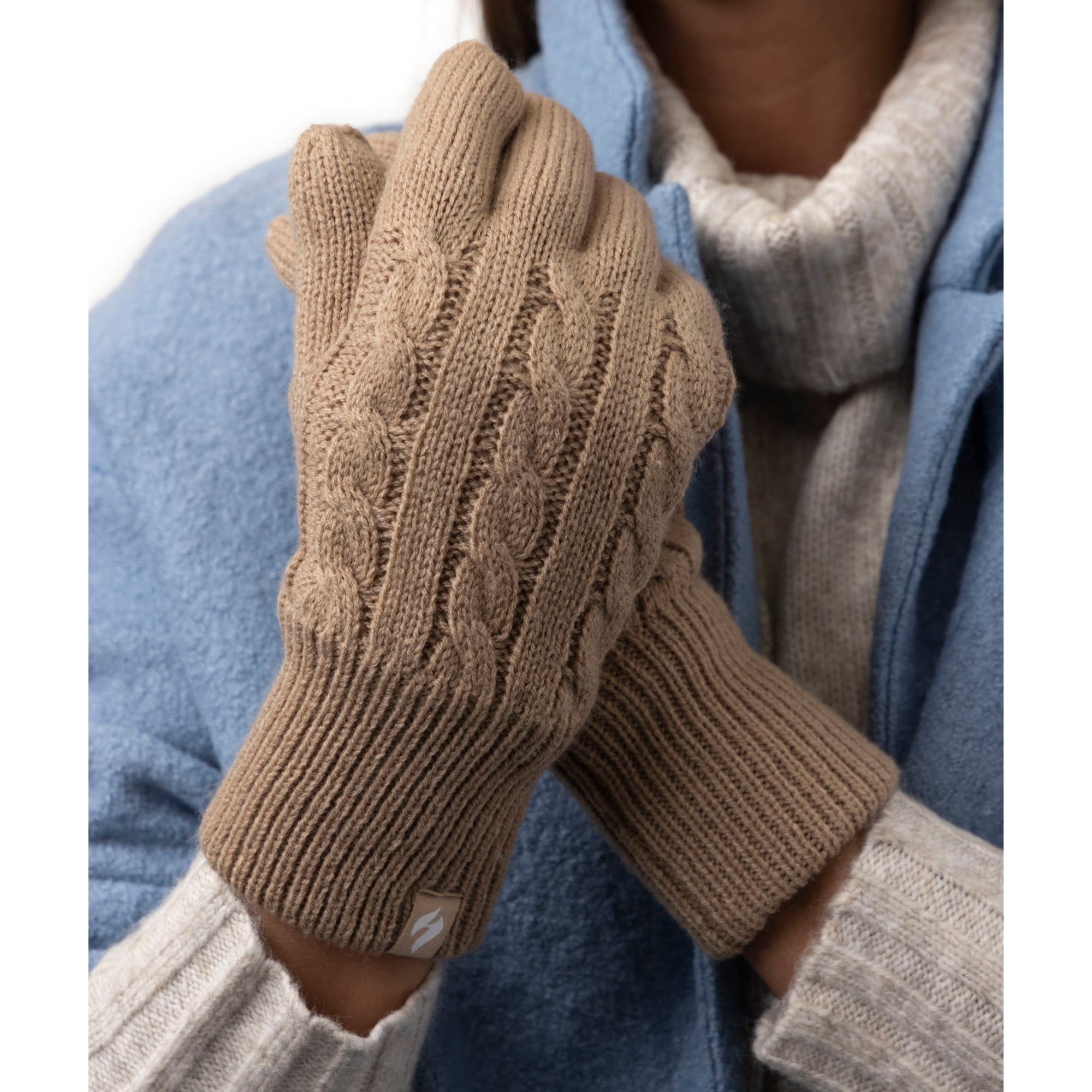 Ladies Willow Thermal Gloves Camel Heat Holders