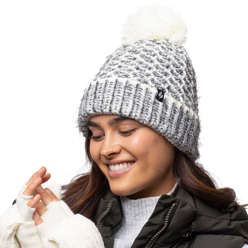 Special Offer Ladies Lund Hat, Neck Warmer and Gloves - Black & Cream