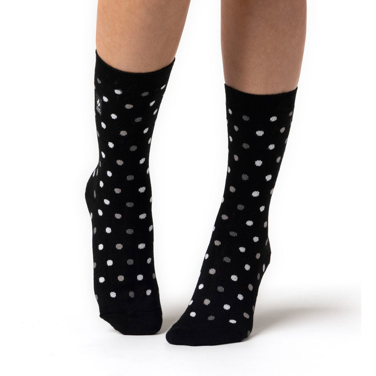 Ladies Ultra Lite Nicosia Dots Socks - Black & Tonal