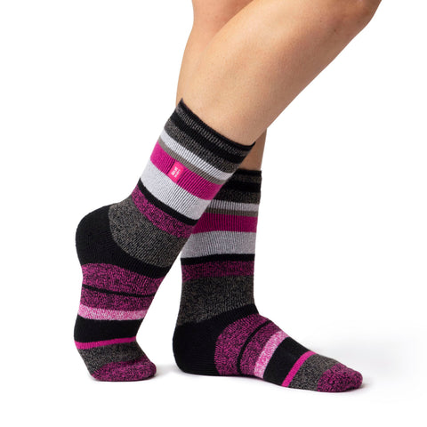 Ladies Lite Jacquard Stripe Socks - Remington