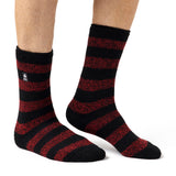 Mens Original Palermo Chunky Stripe Socks - Black & Red