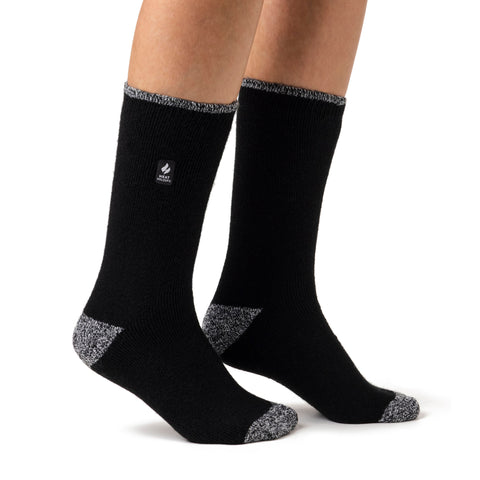 Ladies Lite Tenerife Heel & Toe Socks - Black & White