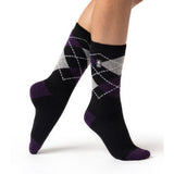 Ladies Lite Cali Argyle Socks - Black