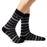 Mens Original Dublin Medium Stripe Socks - Black