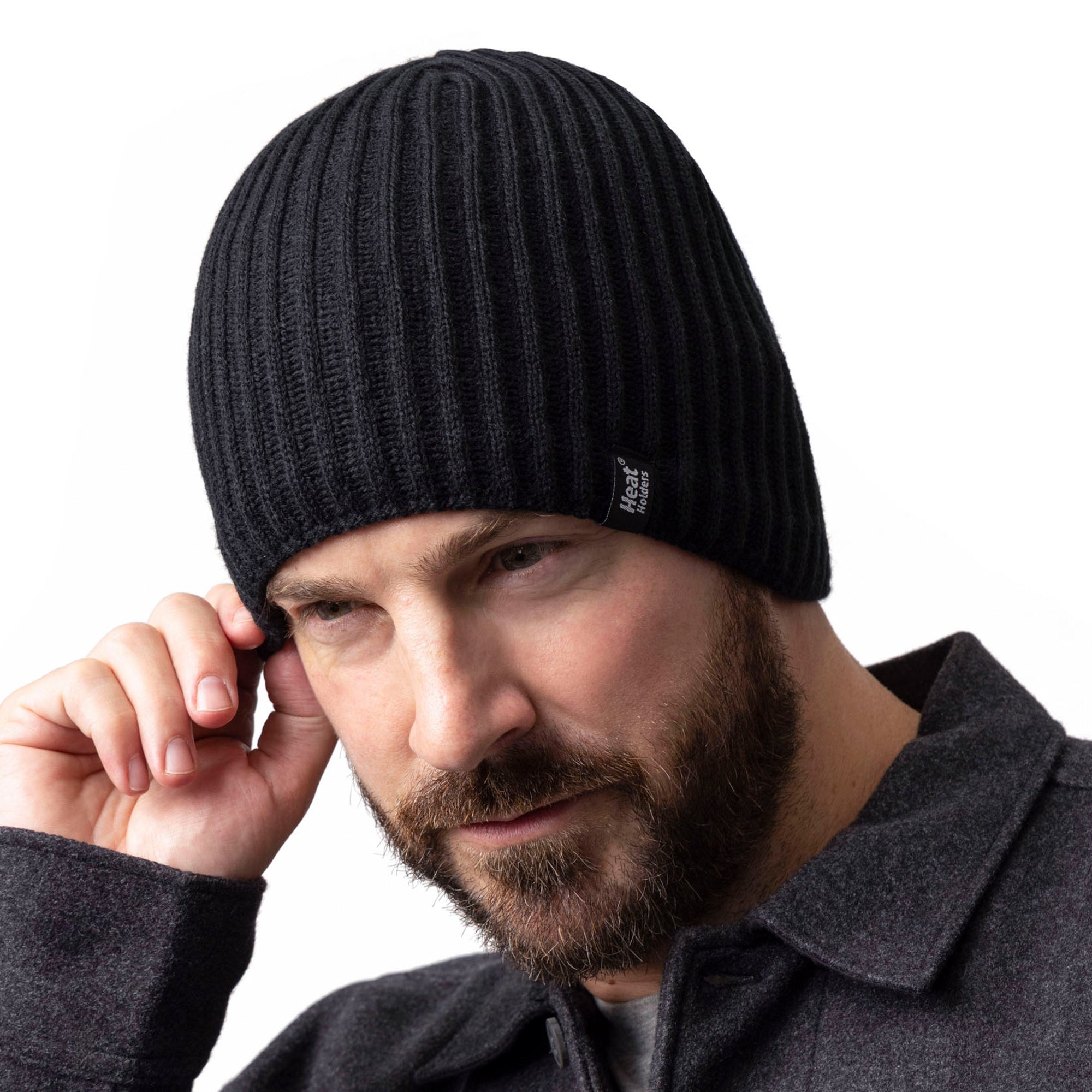 Black mens winter hat on sale