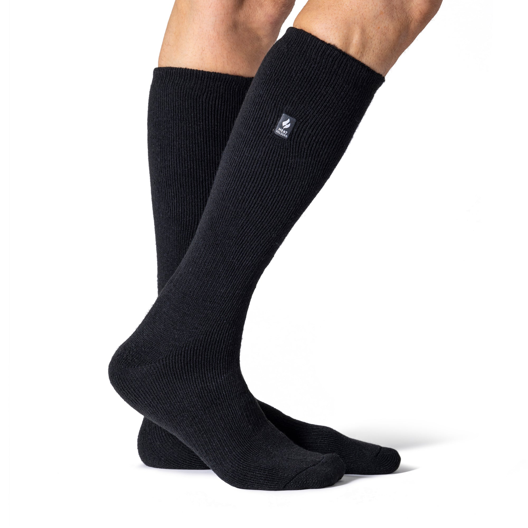 Mens Lite Kingfisher Long Thermal Socks Black Heat Holders