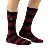 Mens Lite Izmir Chunky Stripe Socks - Black & Red