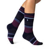 Ladies Lite Jacquard Stripe Socks - Bowden