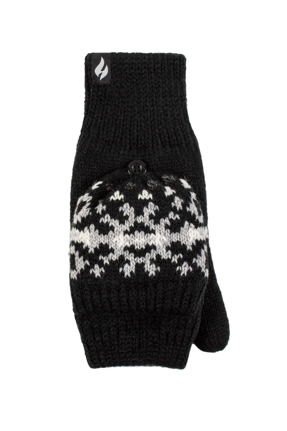 Ladies Heather Converter Mittens - Black