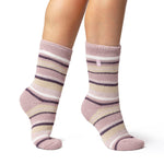 Ladies Original Cabin Fever Stripe Socks - Beige
