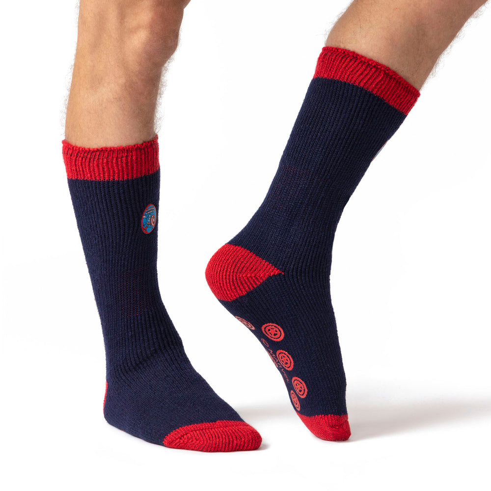 Mens Original Character Slipper Socks - Captain America