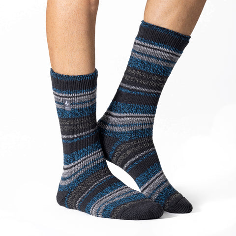 Mens Original Bari Multi Stripe Socks - Charcoal